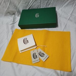 Goyard Gift Box Green Textured Silver Foil Logo Luxury Decorative Storage France